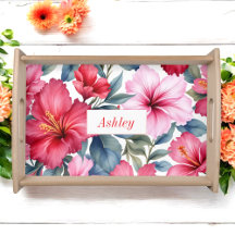 Elegante de Aquarela Floral Rosa Vermelha