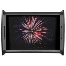 Fireworks vermelho, branco e azul