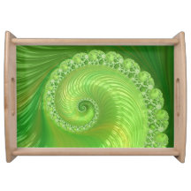 Fractal Espiral Verde abstrato