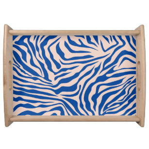 Bandeja Impressão Zebra Azul Zebra Stripe Impressão Animal