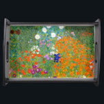 Bandeja Jardim por Gustavo Klimt floral<br><div class="desc">Arte do vintage de Bauerngarten/jardim/jardim da casa de campo pintada em 1905 pelo Symbolist & pelo artista austríacos Gustavo Klimt de Nouveau da arte (1862-1918). Bandeja floral do serviço da arte do vintage.</div>