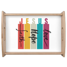 Bandeja Jesus Faith Esperança e Amor