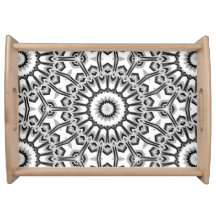 Mandala Geométrica Monocromática Bloom