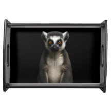 Bandeja preta 4 Luxe com lêmure gentil