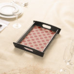 Bandeja Retro-moderno Laranja Anos setenta Arte Geométrica<br><div class="desc">Sirva seu chá neste chá legal servindo com um fundo cor-de-laranja retrorreflector legal e linhas cor-de-rosa girando. Se precisar de um ornamento ou acessório retrô ou vintage, este botão é para você. Uma vintage anos setenta de azulejo geométrico em cores quentes tradicionais do Japão. Este padrão retrô que encontrei em...</div>