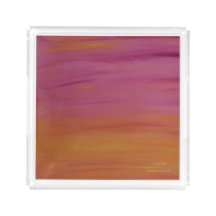 Bandeja rosa e laranja, de alta qualidade