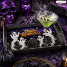Spooky Graveyard Halloween Ghosts