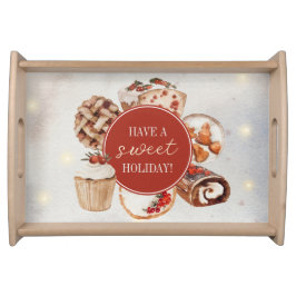 Bandeja Tenham um doce Natal Aquarela