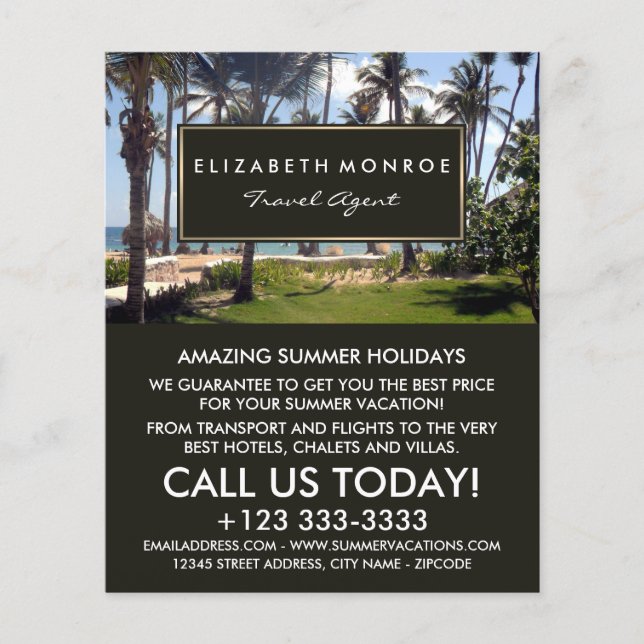 Bandeja Tropical, Viagem Agent Advertising Flyer (Frente)