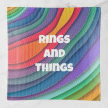 Anéis e coisas Rainbow Boho Stripes Tray