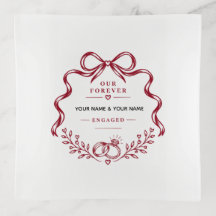 Bandeja de Adornos Personalizada para Casal noivo 