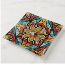 Bandeja de Serviço Mandala Floral Boho