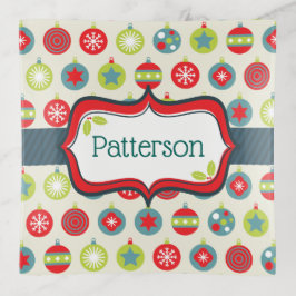 Bandejas Bandeja de Trincheira de Retratos de Natal Festivo