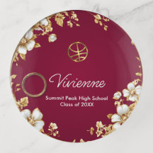 Bandeja Personalizada de Basquete Dourada Graduaçã