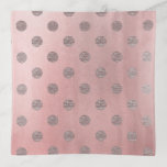 Bandejas Bolinhas Modernas de Glama Rosa-Dourado rosas<br><div class="desc">Bandeja trineira</div>