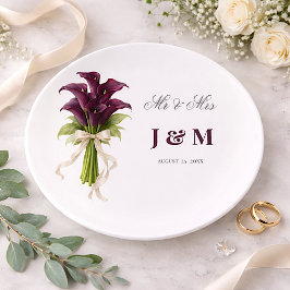 Bandejas Calla Lilies Keepsake Newlyweds Gift Bride Groom