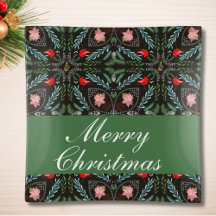 Flocos de Neve de Inverno, Poinsettias, Cardinals 