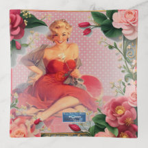GlassTray RoseFramed(Lady in Red)RFPMDes ©️ 2024