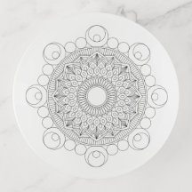 Mandala Geométrica Preta e Branca v2