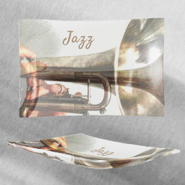 Bandejas Musical de Jazzy Brass Trumpet personalizável