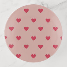 Padrão Y2K Retro Coração Cor-de-Rosa com Fundo Ros