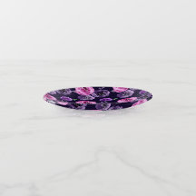 Rosas Florais em Aquarela Romântica Roxo e Rosa