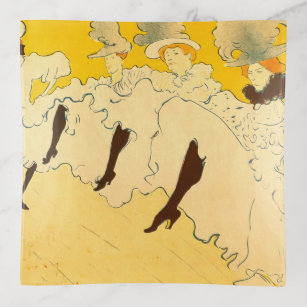 Bandejas Tolouse-Lautrec Dancing Girls Yellow Poster Art