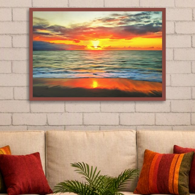 Bandera Bay Sunset 1738 Art Impressão (Criador carregado)