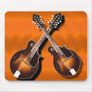 bandolim cruzados na laranja - MOUSEPAD