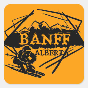 Banff Alberta Canada - Etiquetas de logotipo de es