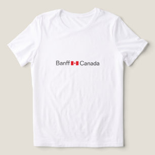 Banff, Canadá com bandeira canadense T-Shirt
