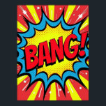 BANG! Pop Art Quic Style Poster<br><div class="desc">Este poster é uma homenagem ao ousado e explosivo mundo dos quadrinhos e da Pop Art dos anos 60. Ele captura um solteiro de ação dinâmica, congelado em uma moldura vibrante. A palavra "BANG!" não é apenas texto; é uma explosão de energia pura, cercada por pontos clássicos de meio tom...</div>
