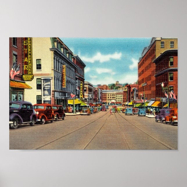 Bangor, Impressão de cartão postal ME Vintage (Frente)