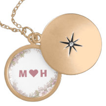 Colar Personalizado com Moldura Floral Quadrada El