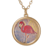 Flamingo na colar do luar