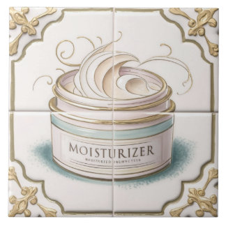 Banheira Branca e Dourada do Moisturizer