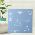 Banheira de Crianças Isoladas no Oceano Azul<br><div class="desc">Traga vibrações no verão para casa com o nosso azulejo de cerâmica para Banhroom Blue Summer Ocean Kids SEM-Padrões. Um toque de elegância do mar para o seu espaço!</div>
