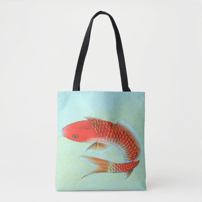 Banheira de Tote de Ilustração de Peixe Koi (Frente)