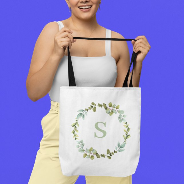 Banheira de Tote Personalizada Monograma Verde (Criador carregado)