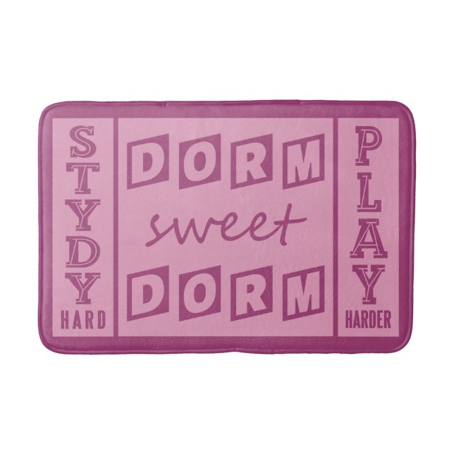 Banheiro "Dorm Sweet Dorm", tapete de banho (Frente)
