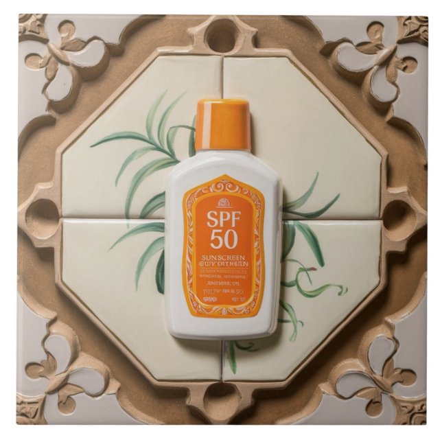 Banheiro Dourado Laranja Branco SPF 50 Engraçado P (Frente)