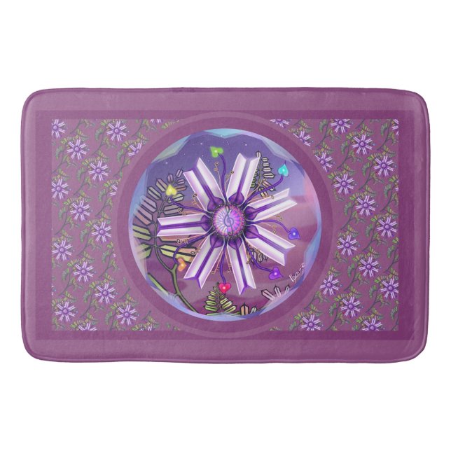 Banheiro Flor no tapete de banho do deserto (Frente)