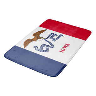 Banheiro Grande tapete com bandeira de Iowa, EUA