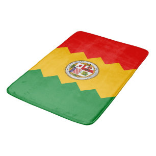 Banheiro Grande tapete com bandeira de Los Angeles, EUA