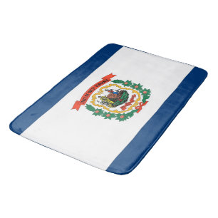Banheiro Grande tapete com bandeira de West Virginia, EUA