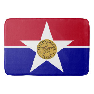 Banheiro Grande tapete de banho com bandeira de Dallas