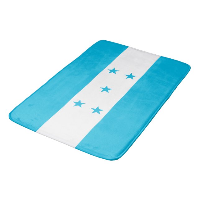 Banheiro Grande tapete de banho com bandeira de Honduras (Angulado)