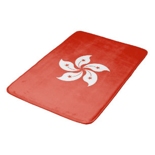 Banheiro Grande tapete de banho com bandeira de Hong Kong