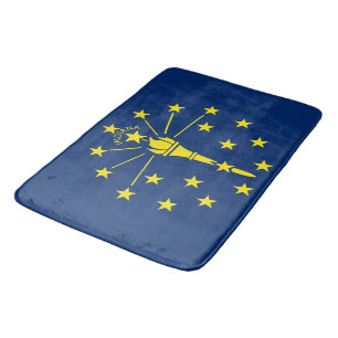 Banheiro Grande tapete de banho com bandeira de Indiana, EU
