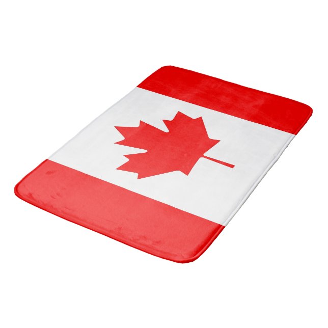 Banheiro Grande tapete de banho com bandeira do Canadá (Angulado)